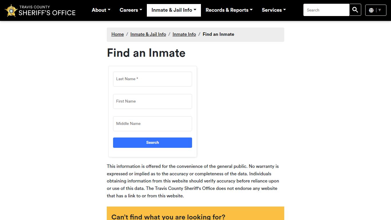 Find an Inmate