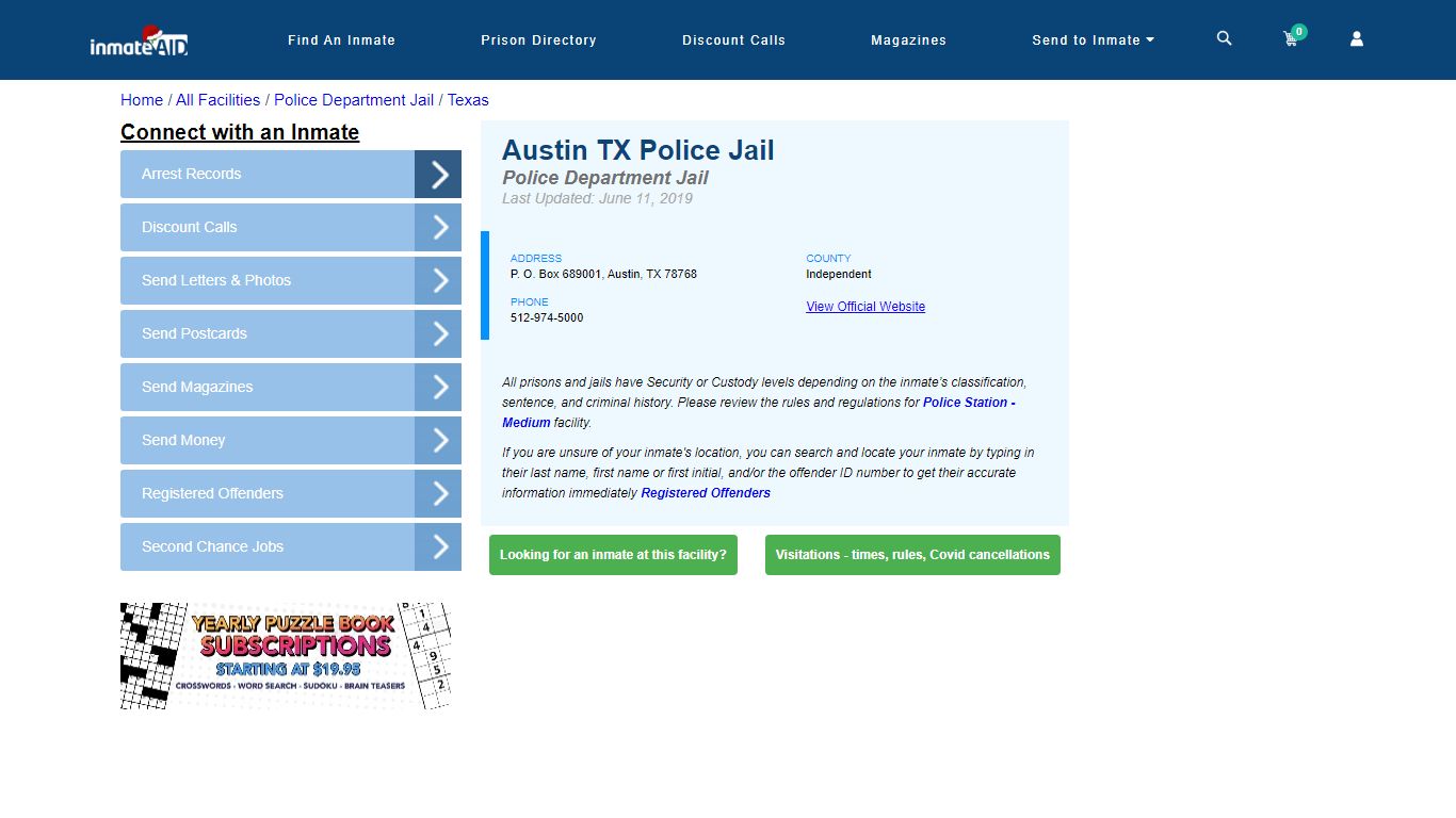 Austin TX Police Jail & Inmate Search - Austin, TX